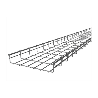 Charola Tipo Malla 54/300 mm, Acabado Electro Zinc, Hasta 258 Cables Cat6, Tramo de 3 Metros