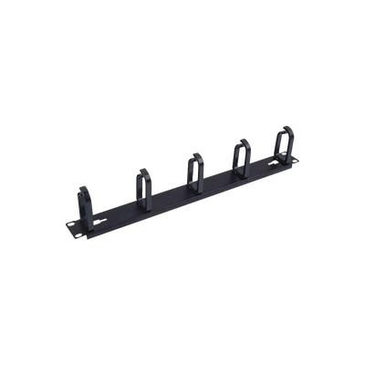 Organizador de Cables con 5 anillos, 1U, 19" Color negro