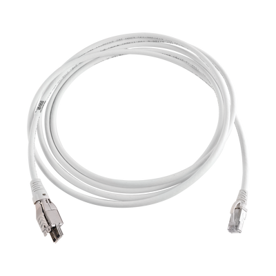 Patch Cord TERA Cat6A 1/10G Ethernet, de 4 Pares y Conector Modular, LS0H, Color Marfil, 8 Metros (26.25 Pies)