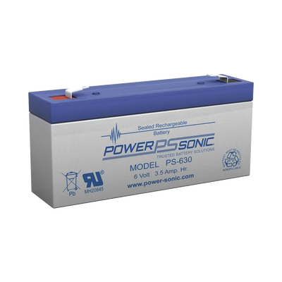 Batería 6V, 3.50AH, Para Respaldo, Tecnologías AGM/VRLA, 5 Años Vida Útil, Terminales F1, Reconocida UL 