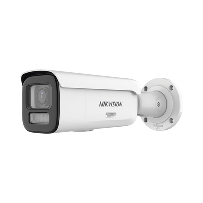 [Dual Light + ColorVu 3.0 + HikAI] Bala IP 6 Megapixel / Lente Mot. 2.8 a 12 mm / 60 mts IR + Luz Blanca / Exterior IP67 / WDR 130 dB / ACUSENSE 3.0 / Metal / NEMA 4X / ACUSEARCH