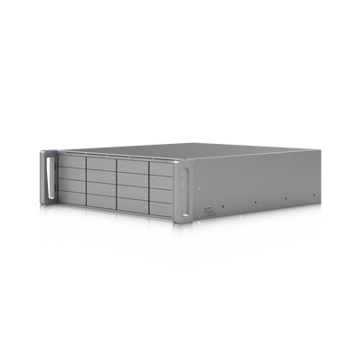 ENVR UniFi Enterprise con Soporte para hasta 210 Cámaras HD, 140 Cámaras 2K o 70 Cámaras 4K, con UniFi Protect & Access, 1 Puerto RJ45 10G, 2 Puertos SFP+ 10G y 16 Bahías para Discos Duros