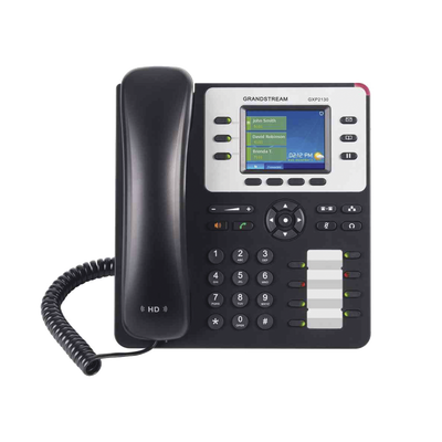 Teléfono IP Empresarial de 3 Líneas con 4 teclas de función, 8 teclas de extensión BLF y conferencia de 4 vías. PoE