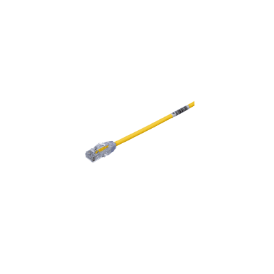 Cable de Parcheo UTP Cat6A, CM/LSZH, Diámetro Reducido (28AWG), Color Amarillo, 1.52 Metros (5 Pies)