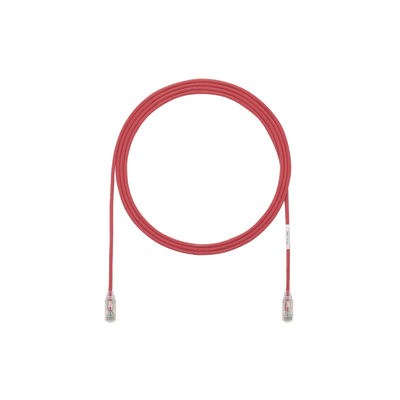Cable de Parcheo TX6, UTP Cat6, Diámetro Reducido (28AWG), Color Rojo, 1.52 Metros (5 Pies)