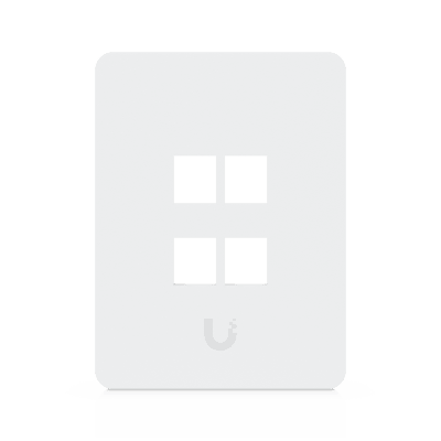 Placa de Pared Vertical Universal para Keystone de 4 Puertos con Cubierta Pintable, Acabado Personalizable, Paquete con 4 Piezas