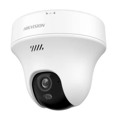 Turret  PT IP 3K Megapixel / Lente 2.8 mm / Dual Light (20 mts IR + 15 mts Luz Blanca) / Wi-Fi / IP54 / dWDR / H.265 / Audio Bidireccional (Micrófono y Bocina) 