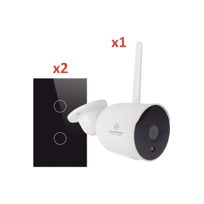 (Wifi) KIT 1 camara Wifi y 2 apagadores inteligentes Wifi
