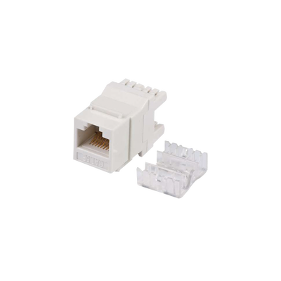 Módulo Jack Keystone Cat5e con Terminación en Ángulo 180 - Color Blanco