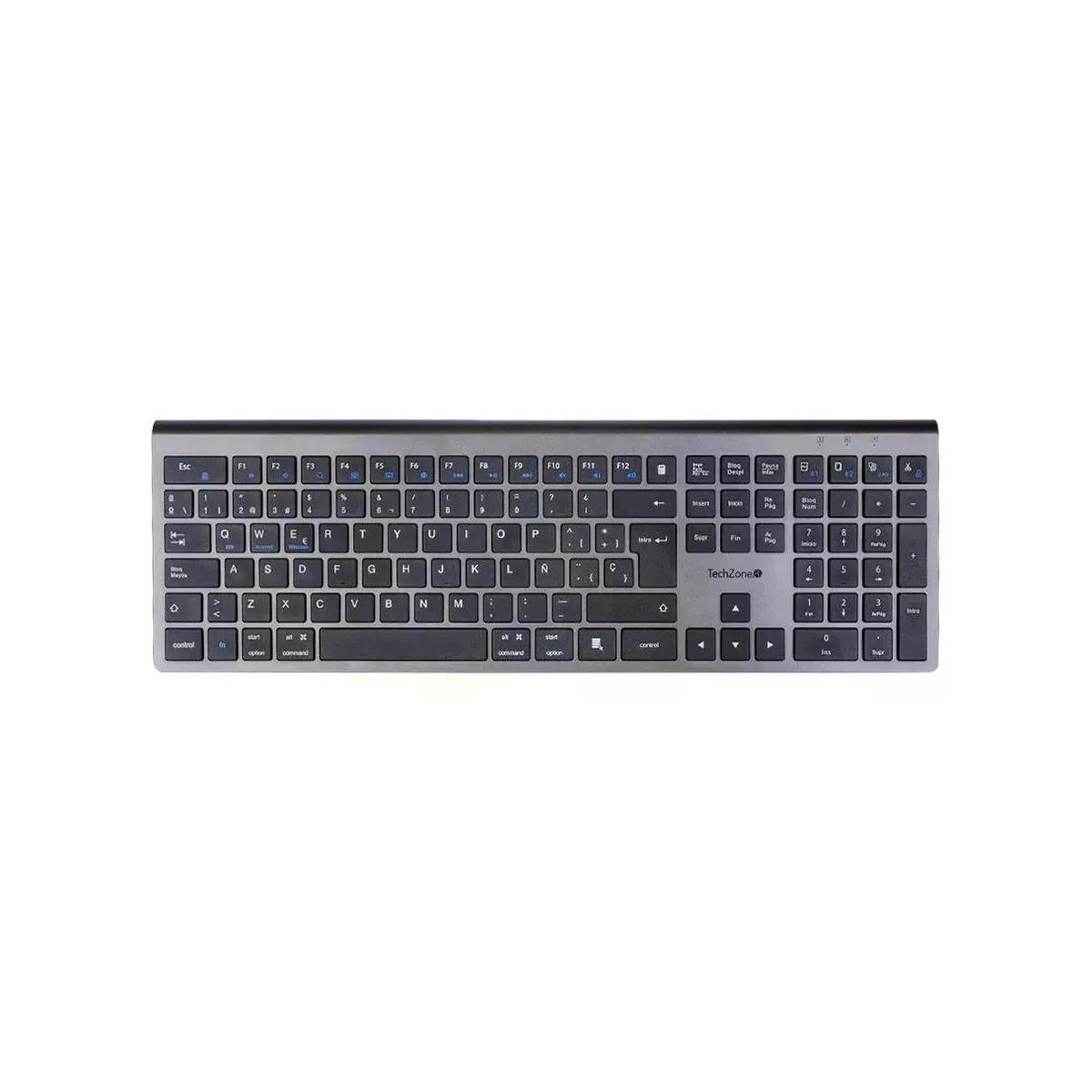 TECLADO TECHZONE HEFESTOS INAL AMBRICO RF INAL AMBRICO/BLUETOOTH NEGRO ESPAÑOL