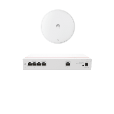 Kit DEMO de Router Multi-Servicio / 1 puerto 10/100/1000 Mbps(WAN) / 4 puertos 10/100/1000 Mbps(LAN) PoE / 50W + Punto de Acceso Wi-Fi 7 / 3.5 Gbps / MU-MIMO 2x2 (2.4GH y 5GHz) / Smart Antenna más cobertura / Instalación en techo y pared