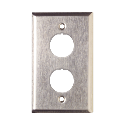 Placa de Pared Reforzada, de Acero Inoxidable, Para Uso Industrial, de 2 Puertos