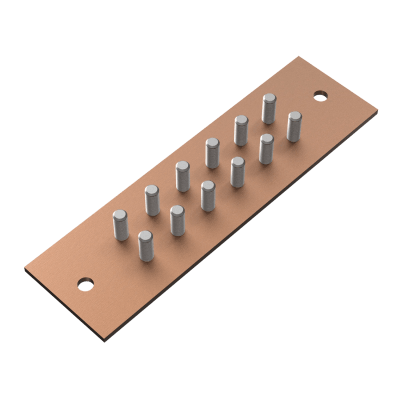 Barra de Tierras Física de Cobre, 12 Posiciones para Gabinetes ComLine OSP Cumpliendo con EIA/TIA 