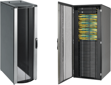 Gabinete Rack ProLine ConnecTek 42 UR 2000 x 800 x 1200 mm con Capacidad 1134 kg  Acero, Color Negro Con Organizadores Laterales Frontal y Traseros Incluidos 