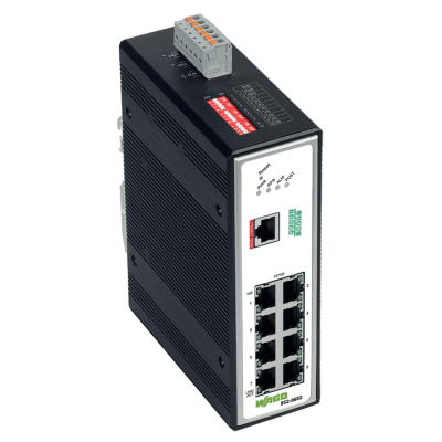 Switch Industrial Gestionable / 8 Puertos 100Base-TX / PROFINET Clase B / Alimentación 12-60V DC / IP30 / -40°C a +70°C / Gestión Web-SNMP / MRP / VLAN