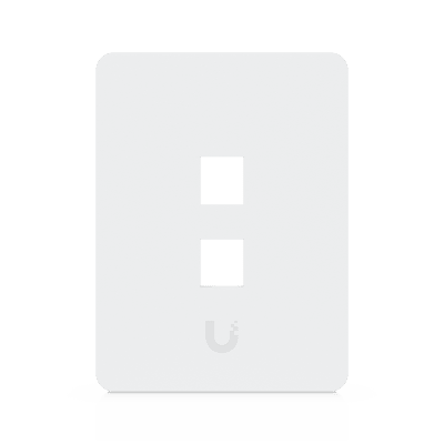 Placa de Pared Vertical Universal para Keystone de 2 Puertos con Cubierta Pintable, Acabado Personalizable, Paquete con 4 Piezas