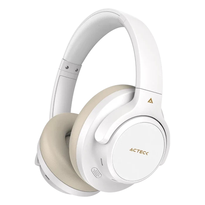 AUDIFONOS ACTECK INALAMBRICOS HYPE EPIC HP750 BT 5.4 AUX ELITE BLANCO