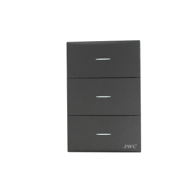 Placa con 3 Interruptores Sencillos  10 A 127 V  60 Hz.