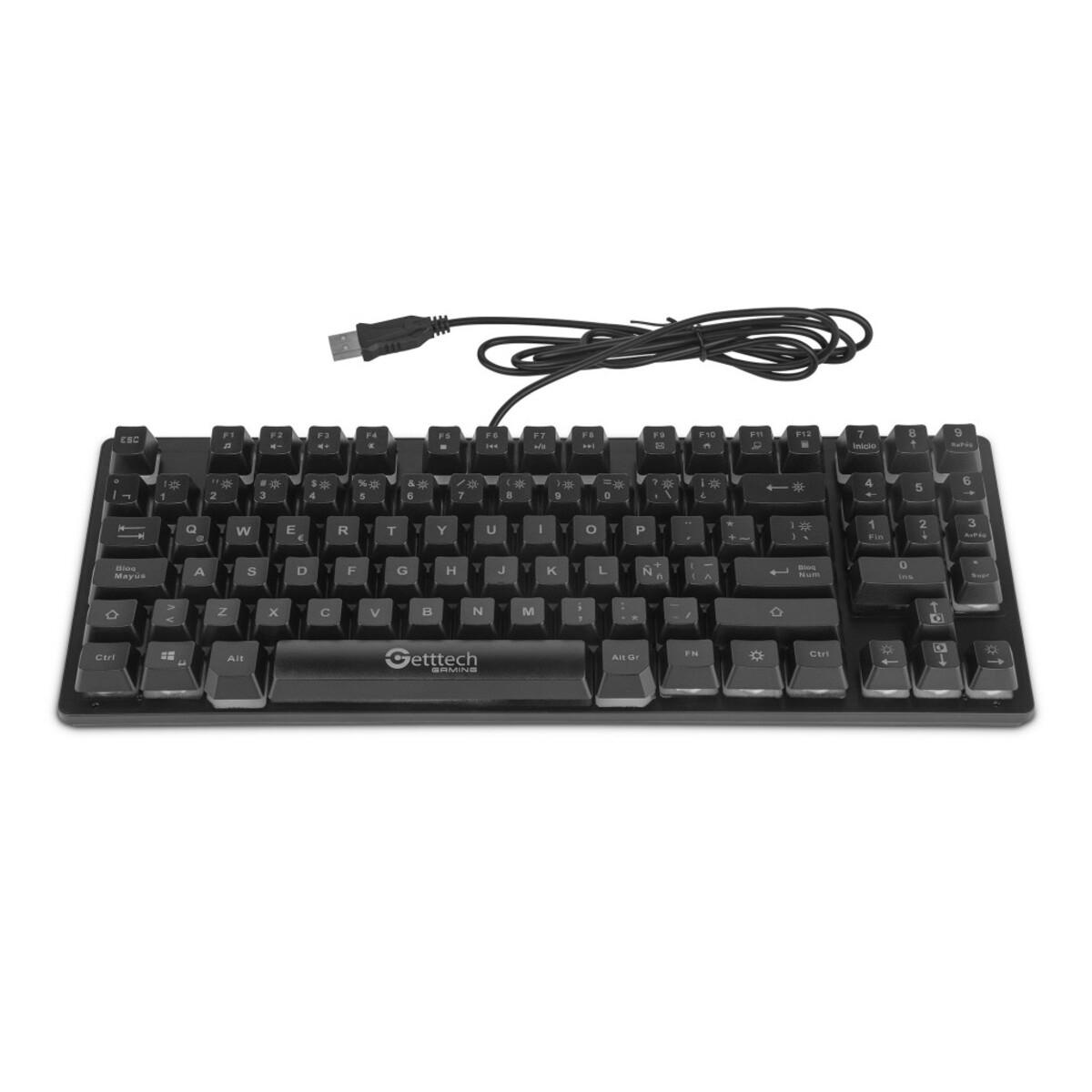 TECLADO SLIM TKC GETTTECH GAMER RGB ALAMBRICO GPK-ESMWR-G2