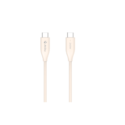 Cable de Carga USB-C a C / 1.5 Metros (4.92 Pies) / Tecnología GaN (Nitruro de Galio) / Fast-Charging / Potencia 60W / Velocidad Transferencia 480 Mbps / Material Silicona No Tóxica / Conector Aluminio Anodizado
