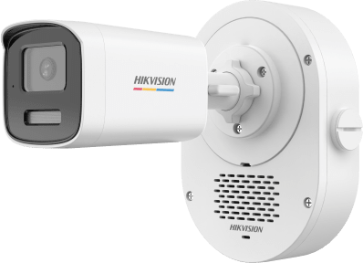 [SoundMax + ColorVu 3.0 + MD 3.0] Bala IP 4 Megapixel / Lente 4 mm / 50 mts IR + 50 mts Luz Blanca / Micrófono Integrado / ACUSENSE Lite / Exterior IP67 / WDR 120 dB / PoE / Micro SD 