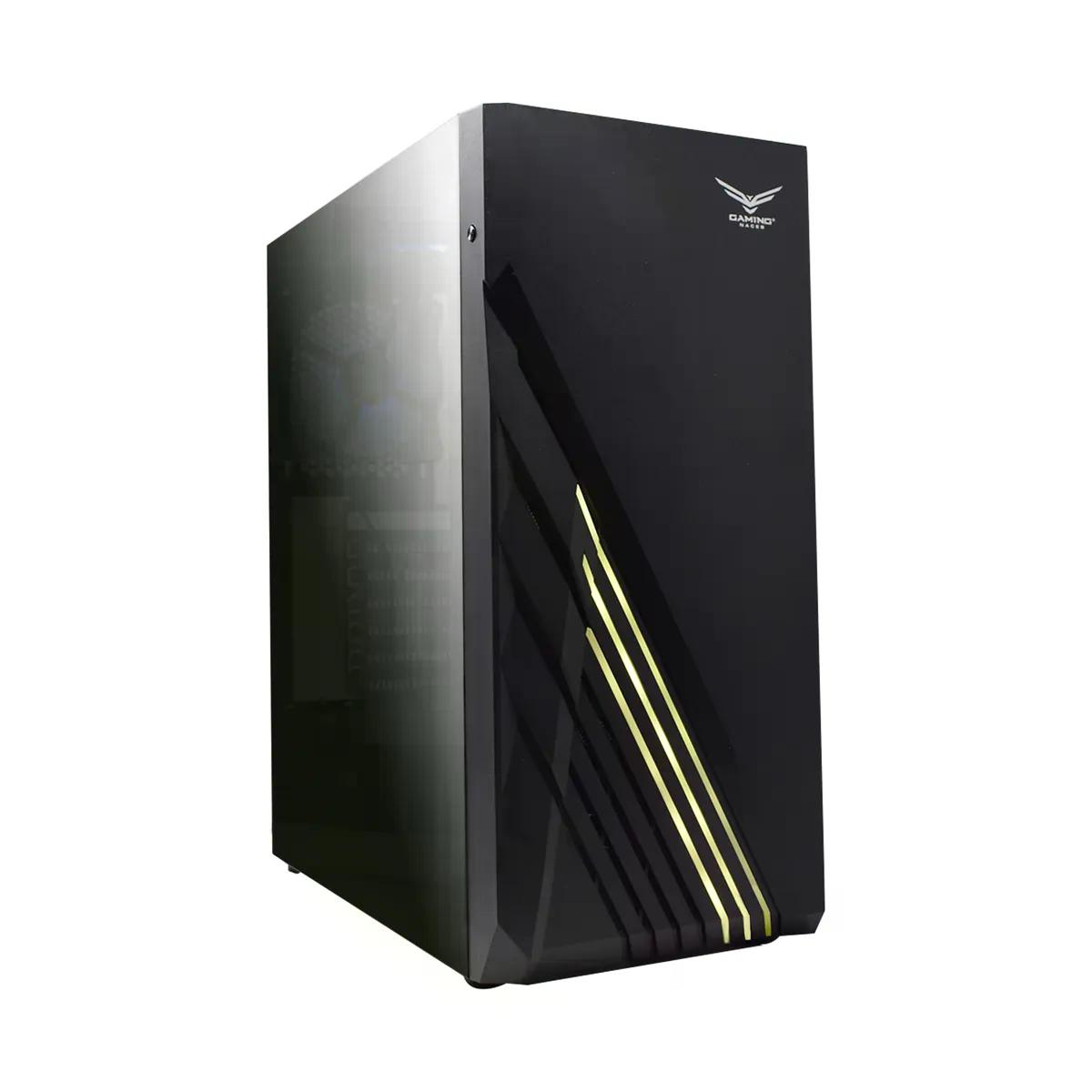 GABINETE NACEB ZION MIDI TOWER ATX MICRO ATX MINI ITX USB 2.0 3.0 SIN FUENTE 3 VENTILADORES INSTALADOS NEGRO