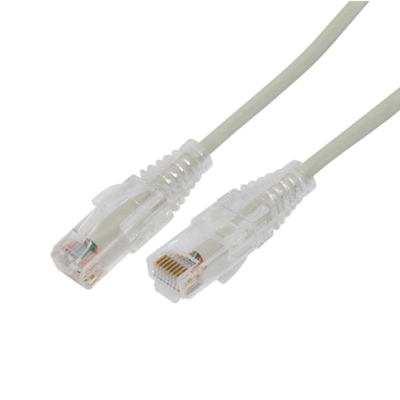 Cable de Parcheo Slim UTP Cat6A - 7 Metros (22.97 Pies) Gris, Diámetro Reducido (28 AWG)
