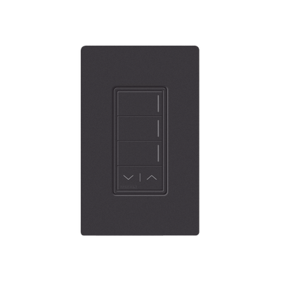 (RadioRa3) Botonera Sunnata Negro 3 escenas y 2 botones subir/bajar para Radio RA3, programe escenas diferentes en cada botón.