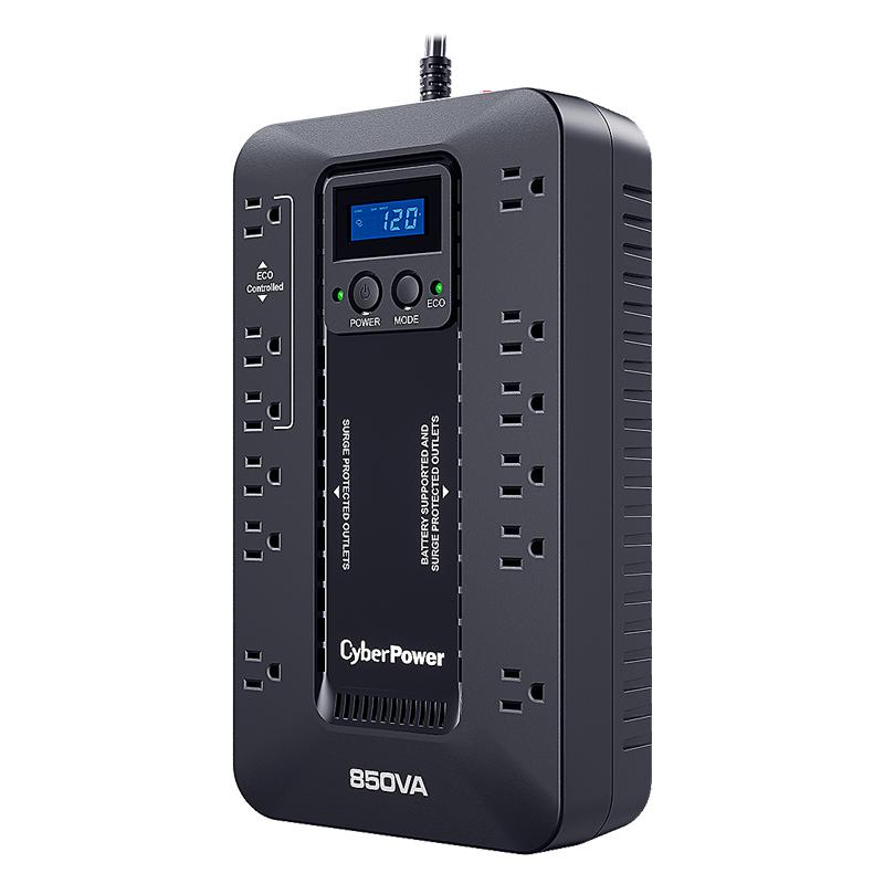 UPS/NO BREAK CYBERPOWER EC850LCD 850VA/510W STANDBY/ LCD/12 CONT