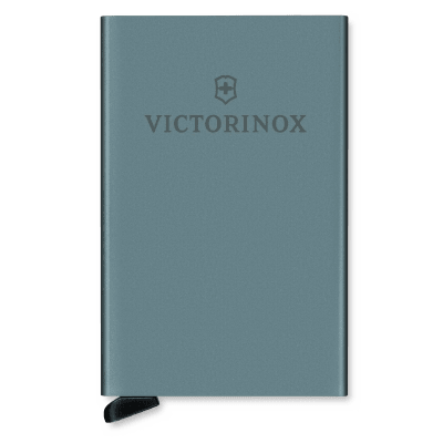 Tarjetero / Almacenamiento Seguro 4-6 Tarjetas / Aluminio Duradero / Protección RFID / Sistema Deslizamiento Patentado / Color Gris.