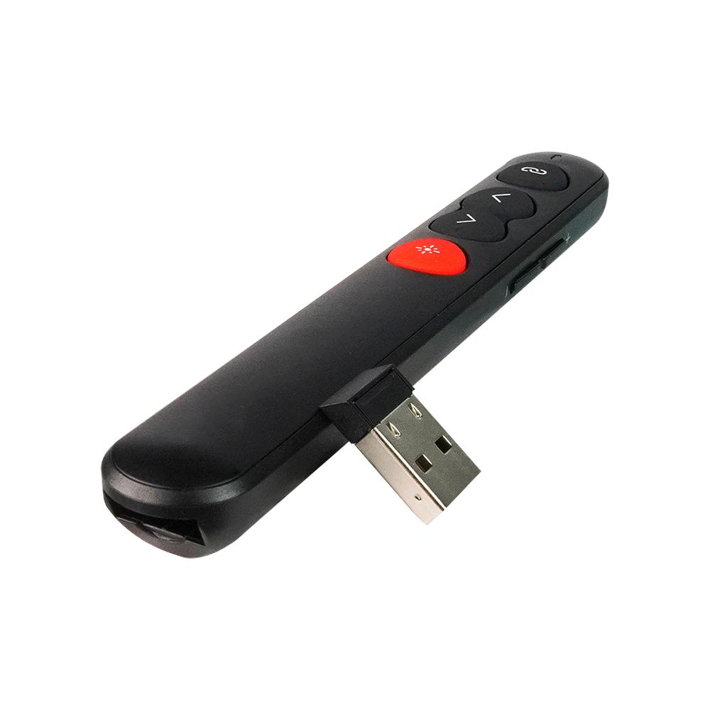 PRESENTADOR VORAGO APUNTADOR LASER INALAMBRICO USB SLIM NEGRO LASP-305