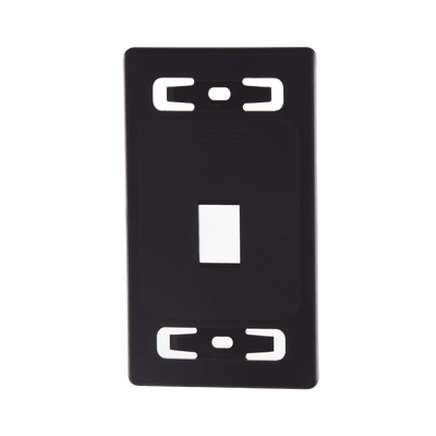 Placa de Pared Modular MAX, de 1 Salida, Color Negro