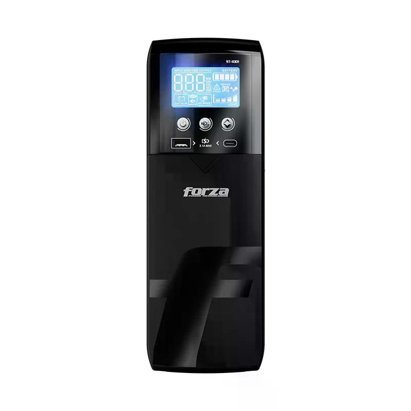 FORZA UPS INTELIGENTE 1000VA/600W TORRE COMPACTA - 10 SALIDAS, LCD, PUERTOS USB DE CARGA, SOFTWARE-120V