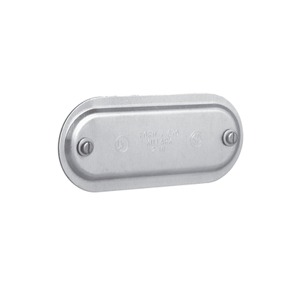 Tapa de Aluminio para Caja Condulet Ovalada de 3/4".