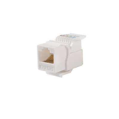 Módulo Jack Keystone Cat5e sin Herramienta (Toolless) para Faceplate - Color Blanco
