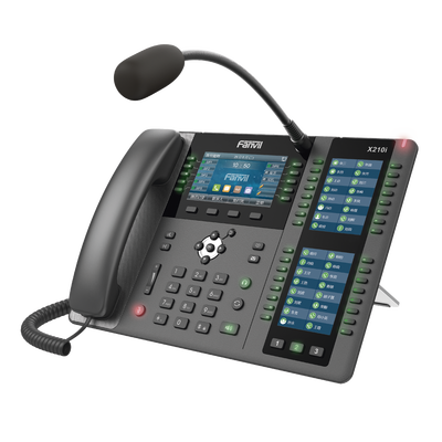 Teléfono empresarial IP hasta 20 lineas SIP, micrófono exterior, 106 botones DSS, Bluetooth integrado para diademas, puertos Gigabit, soporta recepción video, PoE