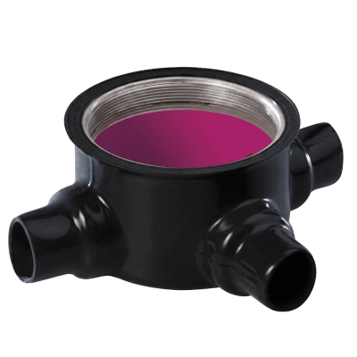 Caja para Áreas Peligrosas con Tapa Tipo GRT de 3/4" (19 mm)/ Con Recubrimiento de PVC e interior de Uretano.