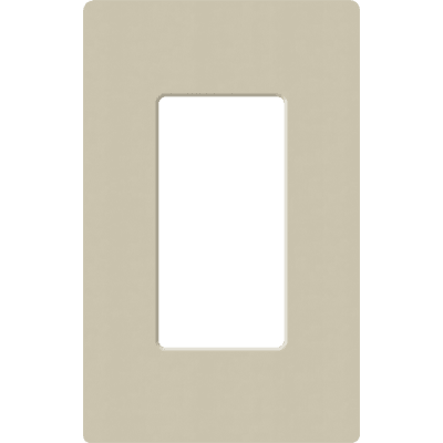 Placa de pared 1 espacio, para atenuador (dimmer), apagador ó control remoto inalámbrico LUTRON.