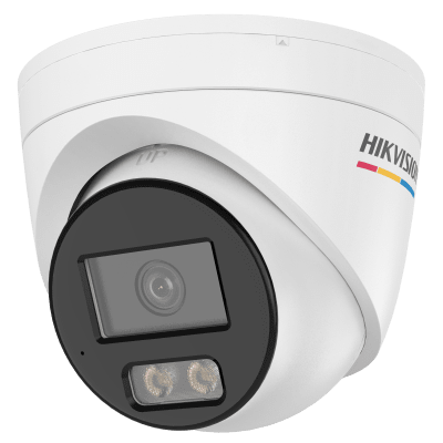 [Dual Light + ColorVu] Turret IP 4 Megapixel / Lente 2.8 mm / 30 mts IR + 30 mts Luz Blanca / Micrófono Integrado / ACUSENSE Lite / Exterior IP67 / WDR 120 dB / PoE / Micro SD 
