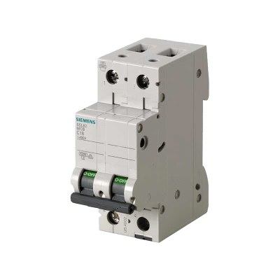 Interruptor Riel Dinn Tipo 5SL6, 2 polos, 32 amp