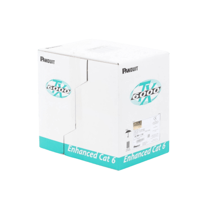 Bobina de Cable UTP 305 Metros (1000 Pies) de Cobre, TX6000? PanNet, Reelex, Blanco, Categoría 6 Mejorado (23 AWG), PVC (CM), de 4 Pares