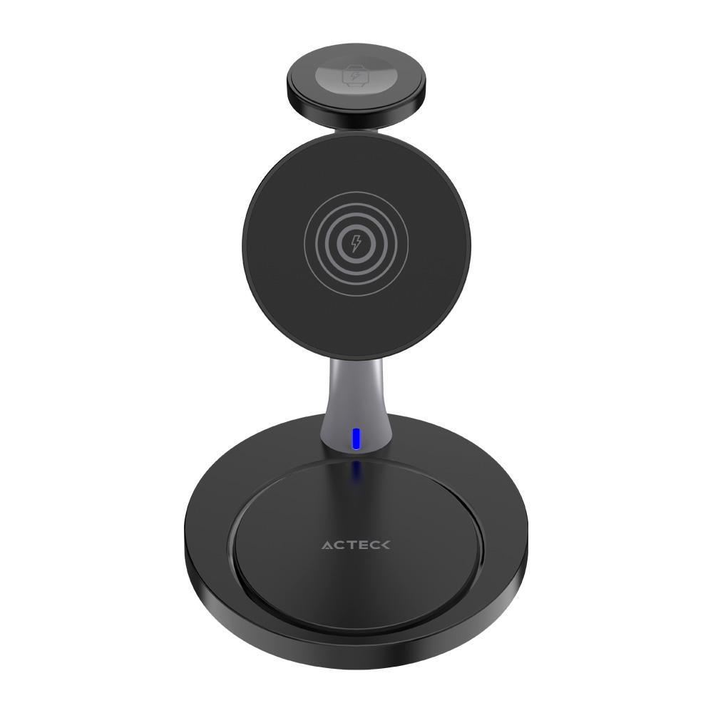 CARGADOR ACTECKCI740 INALAMBRICO IPHONE I-WATCH AIRPODS NEGRO AC-937139