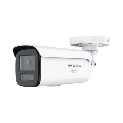 [Dual Light + ColorVu 3.0 + HikAI] Bala IP 6 Megapixel / Lente 4 mm / 60 mts IR + Luz Blanca / Exterior IP67 / Estrobo Azul y Rojo / WDR 130 dB / ACUSENSE 3.0 / Metal / NEMA 4X / ACUSEARCH