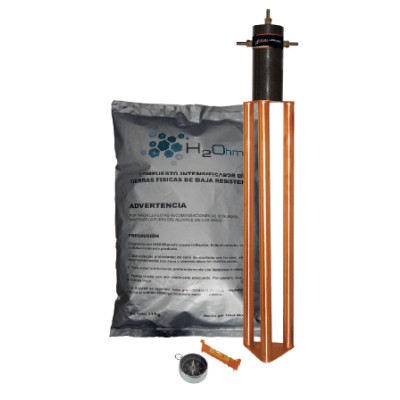 Electrodo para corriente máxima de 30 Amp. con Filtro y Compuesto H2Ohm.