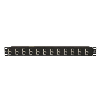 Protector Rack 12 Puertos / RJ45 / 10 GbE / PoE y PoE+ / CAT5e CAT6 CAT6A