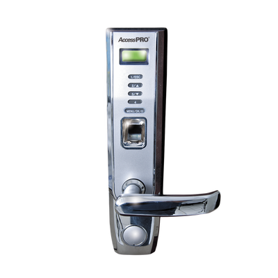 Chapa Derecha Cromada con Lector de Huella, Proximidad y Teclado