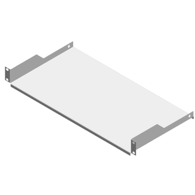 Charola para Rack Blanca de 19" de 2 postes, 23 cm de Profundidad, 1 Unidad de rack
