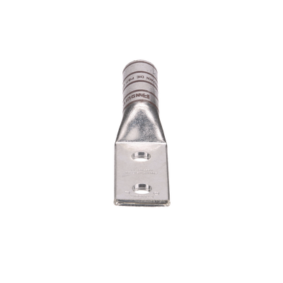 Zapata de compresión LCC500-12-6 para cal. 500 Kcmil, Doble barreno para tornillo prisionero de 1/2, Espaciado de orificios 44.5mm, 1 Pz