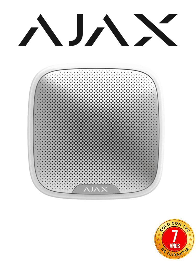 AJAX StreetSiren  W- Sirena Exterior Reforzada Inalámbrica (28315.07.WH3)