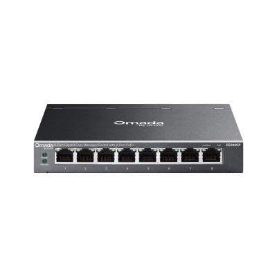 Switch Gigabit Easy Managed 8 Puertos / PoE+ 64W / Cloud Management Omada / 16 Gbps Switching / Fanless / Desktop-Wall Mount